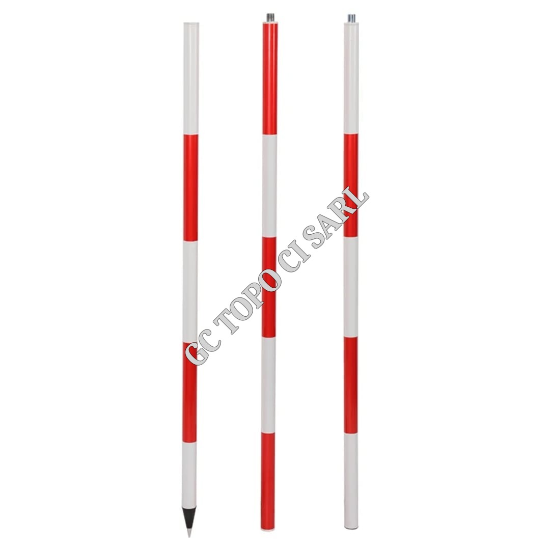 Jalon emboitable Rouge/Blanc 3m